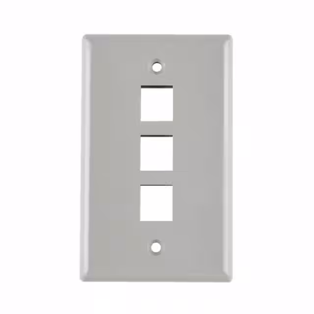 FPTRIPLE-GRY HellermannTyton  Keystone Faceplates Frames